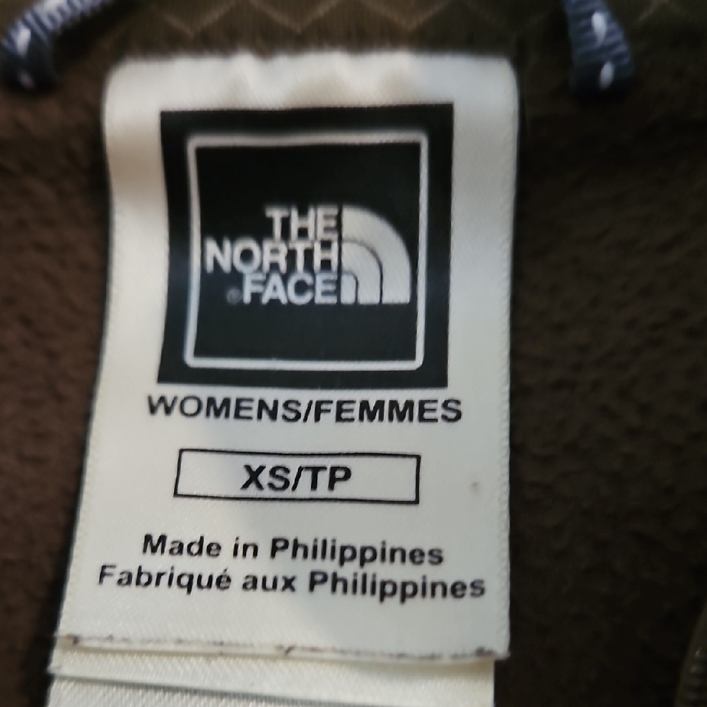 The North Face Brown Fitted Long Sleeve Zippered Sweatshirt Size X-small - Picture 2 of 5